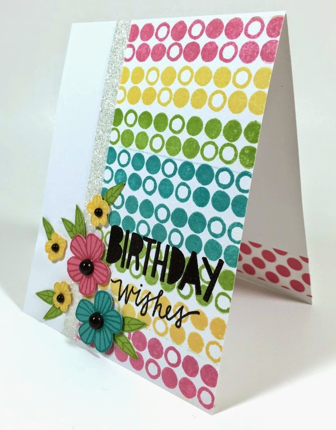 Stamped Birthday Wishes card