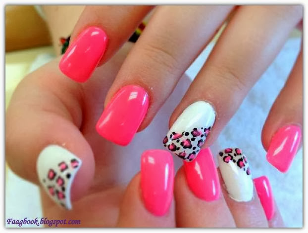 White and Pink Nail Art Designs - wide 1
