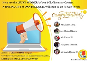 LUCKY WINNERS 60k Giveaway