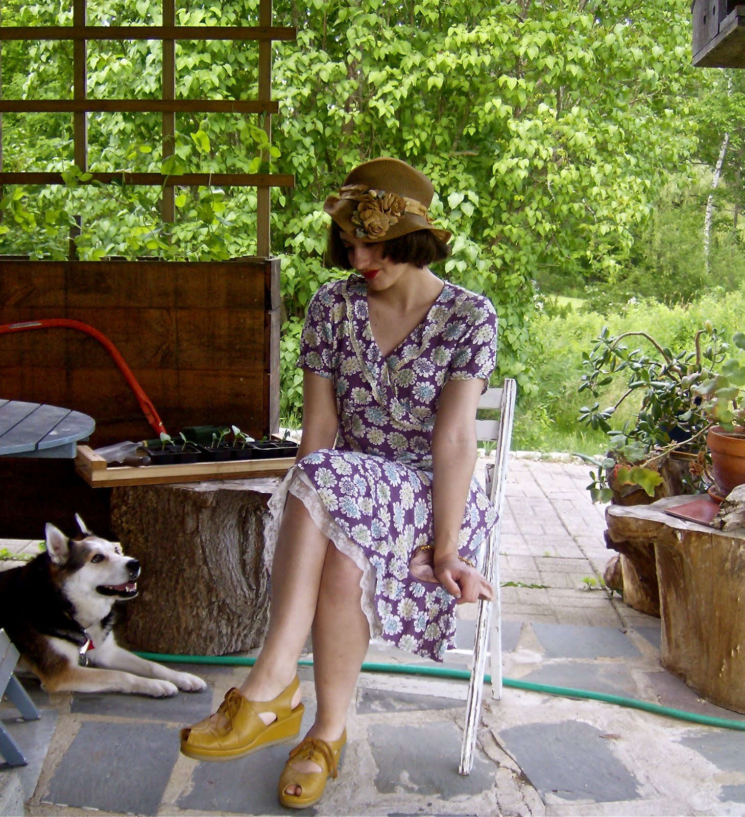 Vintage Garden Party Dress