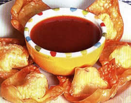 Wantanes de pollo recetas