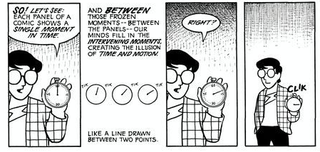 scott mccloud understanding comics chapter 1 This is a summary of scott mccloud's understanding comics the definition is dense (in the book it is developed over several pages, with mccloud's cartoon avatar taking questions from an audience), but to quote another part of the chapter 1 there is no mention of black lines and flat colored ink. scott mccloud understanding comics chapter 1 This is a summary of scott mccloud's understanding comics the definition is dense (in the book it is developed over several pages, with mccloud's cartoon avatar taking questions from an audience), but to quote another part of the chapter 1 there is no mention of black lines and flat colored ink.