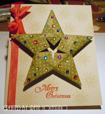 Origami christmas card Chit Chats and Crafts : Christmas/Holiday Card #25 - Origami Star