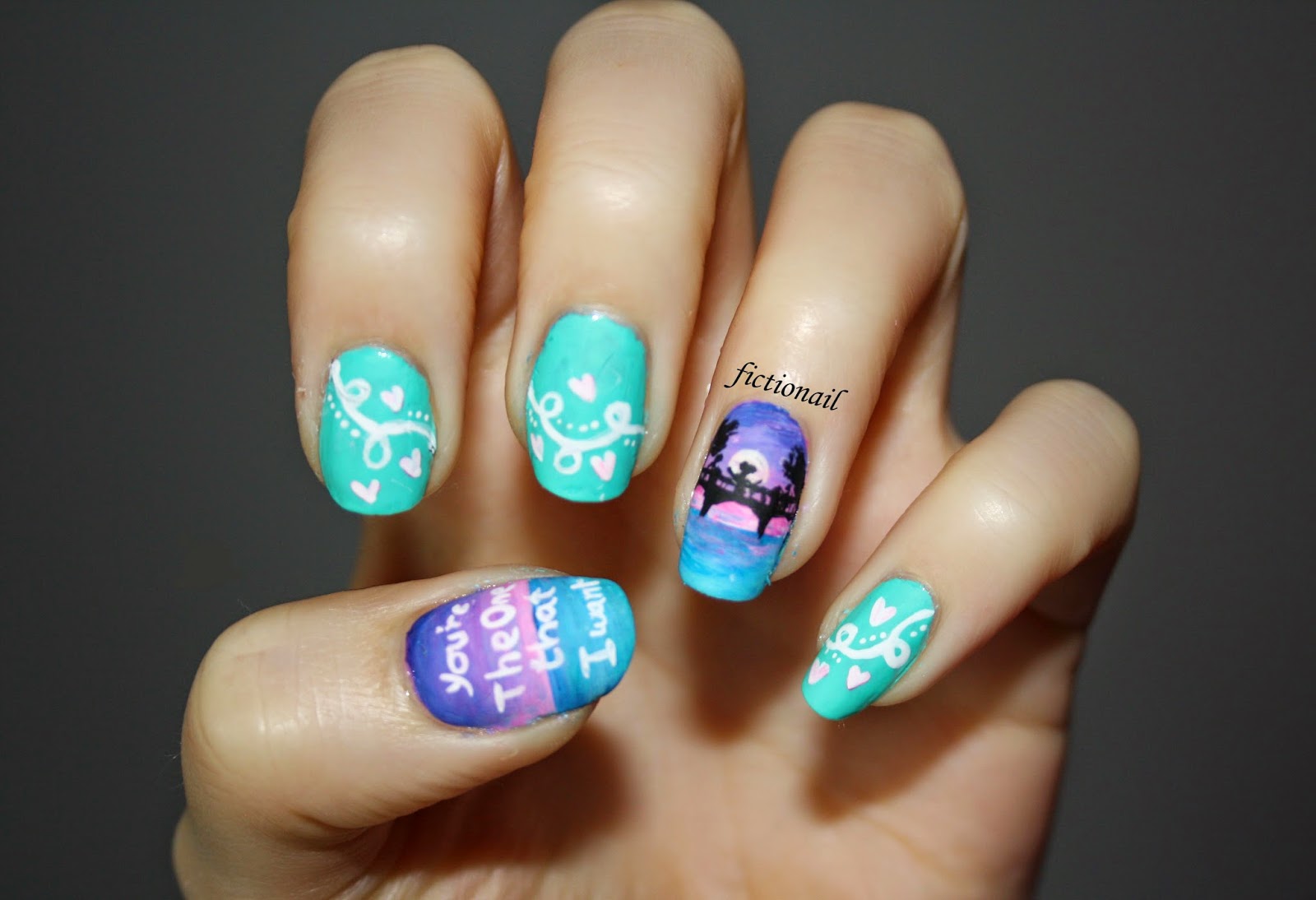 You're The One That I Want Book Cover Nails
