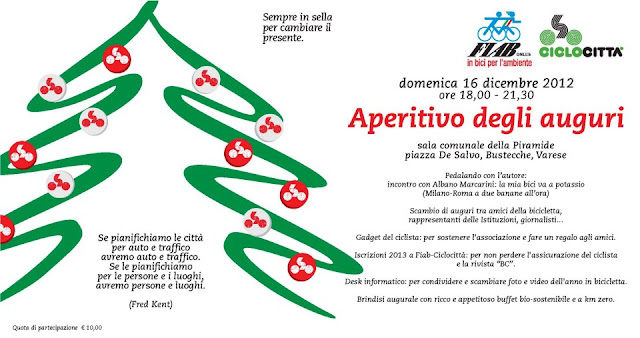 Pranzo di auguri natalizi 2018 FIAB Ciclocittà Varese: December 2012