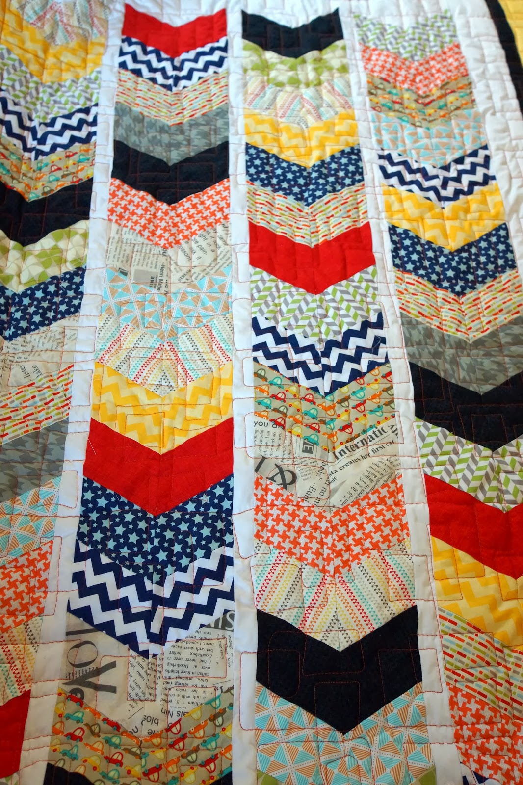 Lo, Ray, & Me Herringbone Quilt