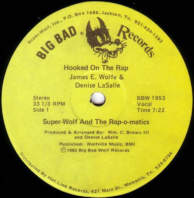 Super-Wolf And Rap-o-matics ‎– Hooked On The Rap (1983, VLS, 320)