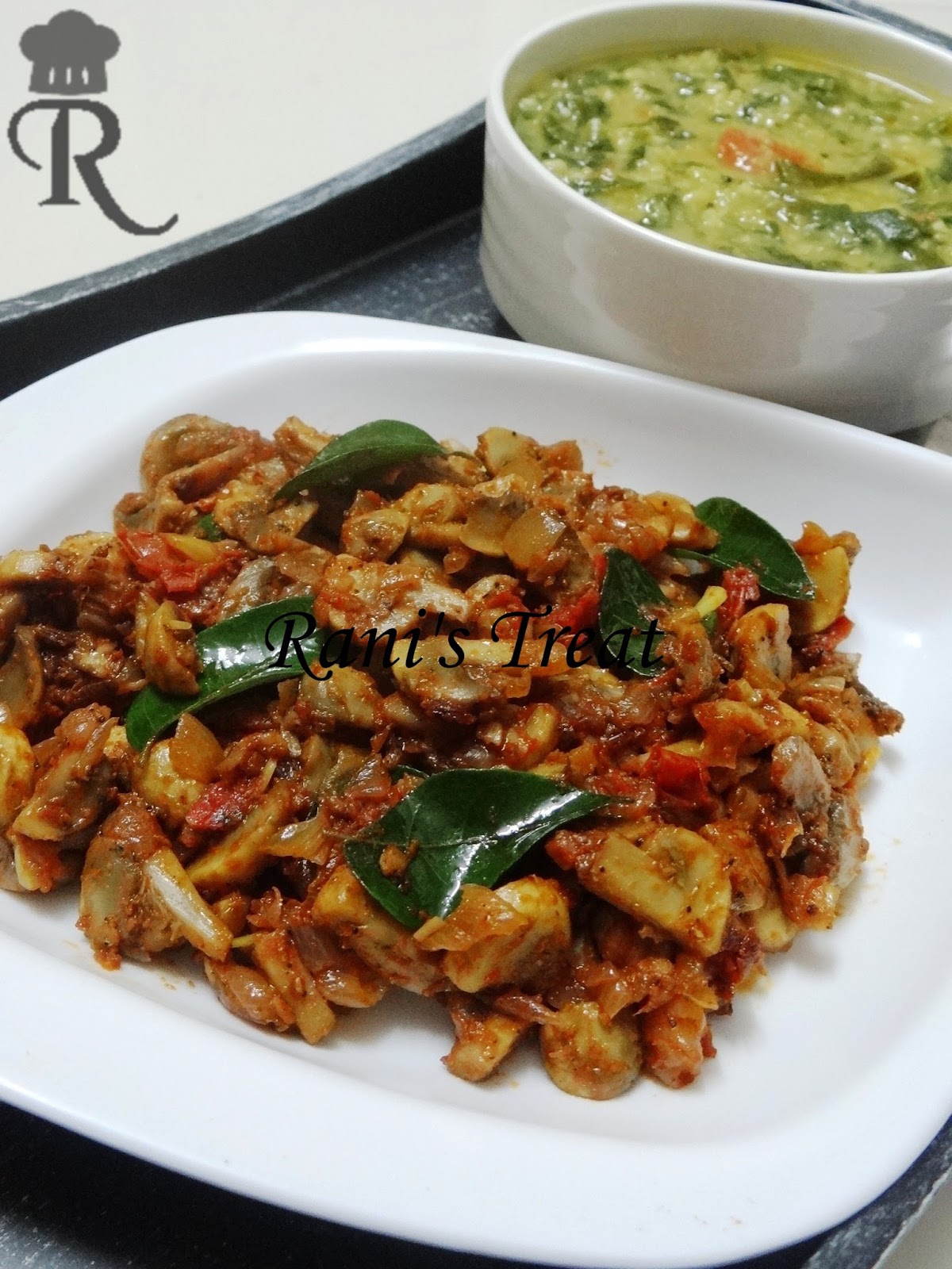 Rani's Treat Mushroom Masala Dry Mushroom Curry