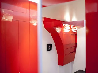 dormitorio separador ambiente dormitorio juvenil divisor ambiente 5 ADAPTANDO SEPARADOR DE AMBIENTE MODERNO QUE FUNCIONA COMO DORMITORIO EN COLOR ROJO