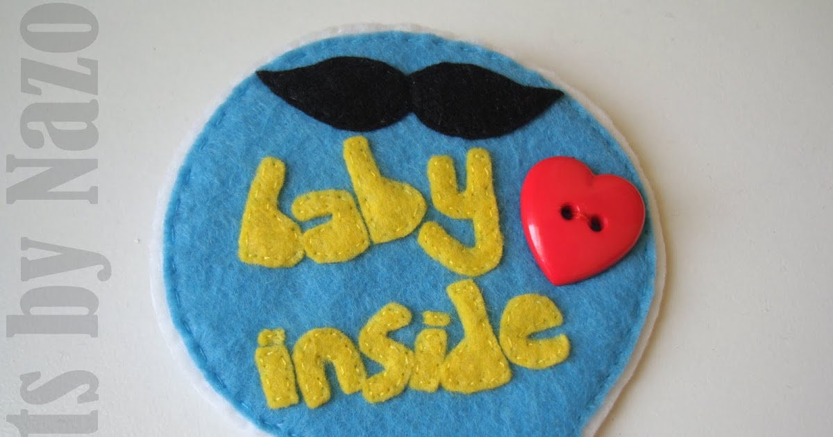 "Crafts By Nazo" BABY INSIDE �erkek bebek� ♥ {keçe hamile broşu}