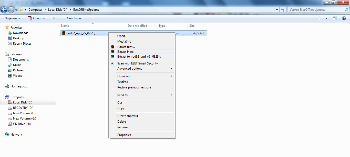 Update Nod32 Via Offline Picture 1
