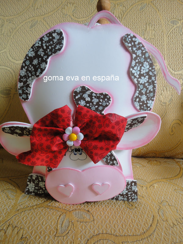 Goma eva en espaÃa: porta rollo papel cocina vaquita
