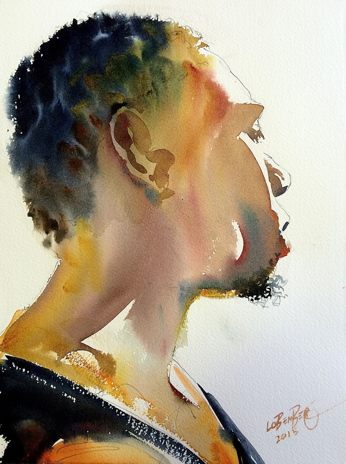 David Lobenberg WetOnWet Watercolor Portrait
