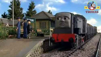Finally pulled in the Sodor old school house station stop diesel Dennis and Thomas the train day off