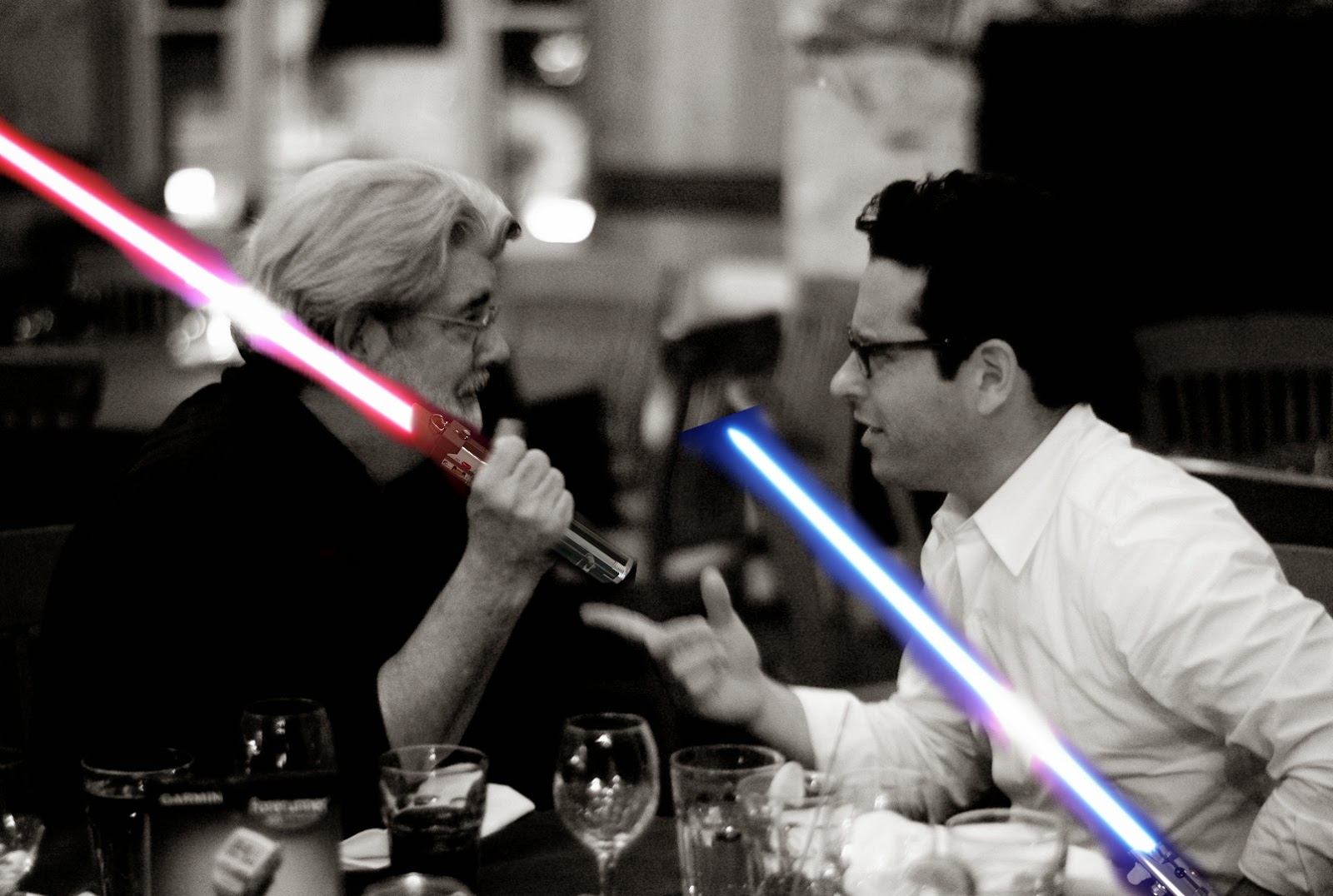 Star Wars george lucas jj abrams lightsabers Star Wars george lucas jj abrams lightsabers
