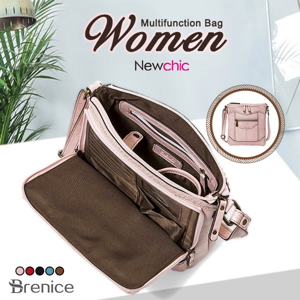 Leather Multifunction Crossbody Bag