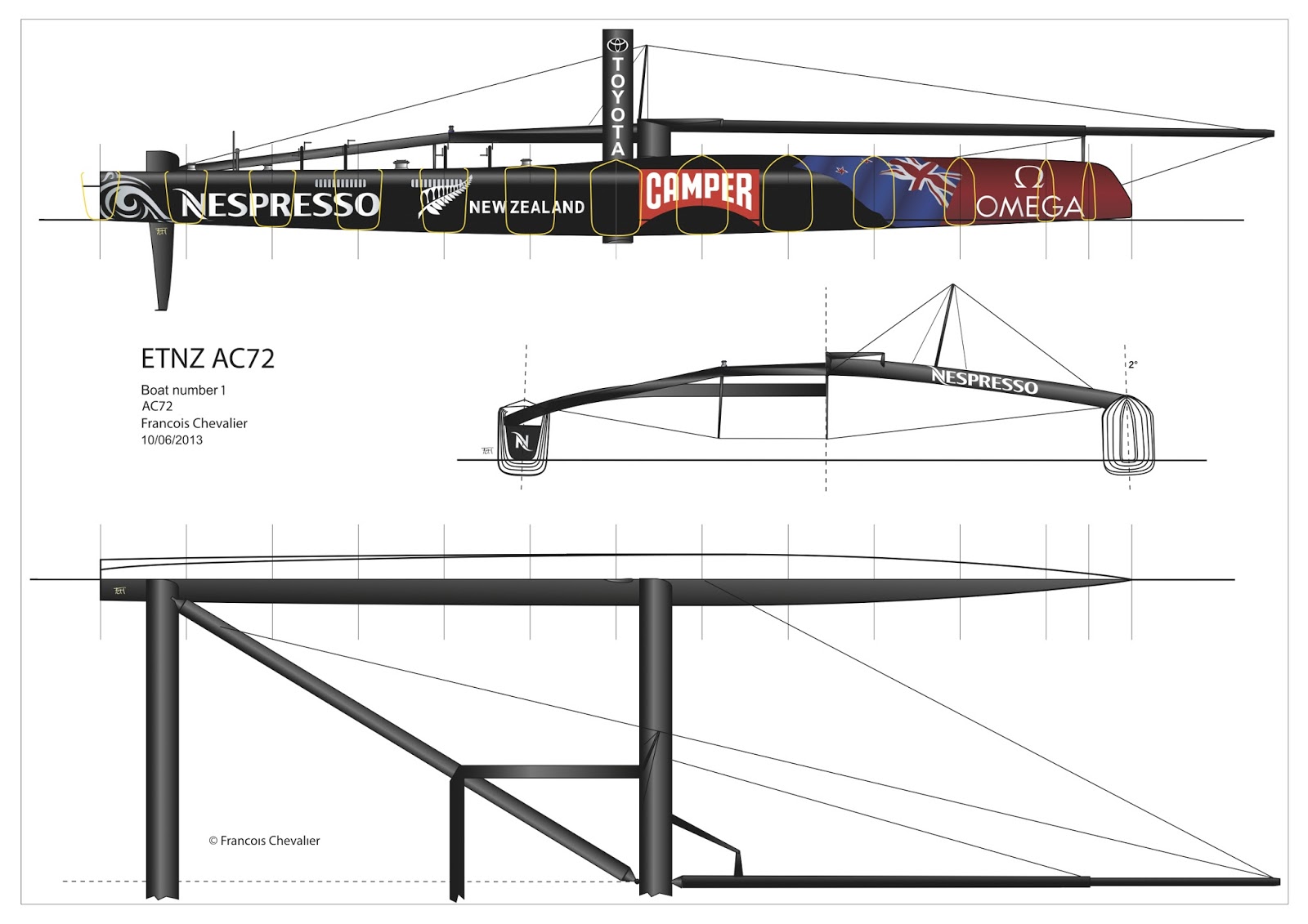 catamaran drawing chevalier taglang scoop ac72 drawings unveiled catamaran drawing chevalier taglang scoop ac72 drawings unveiled