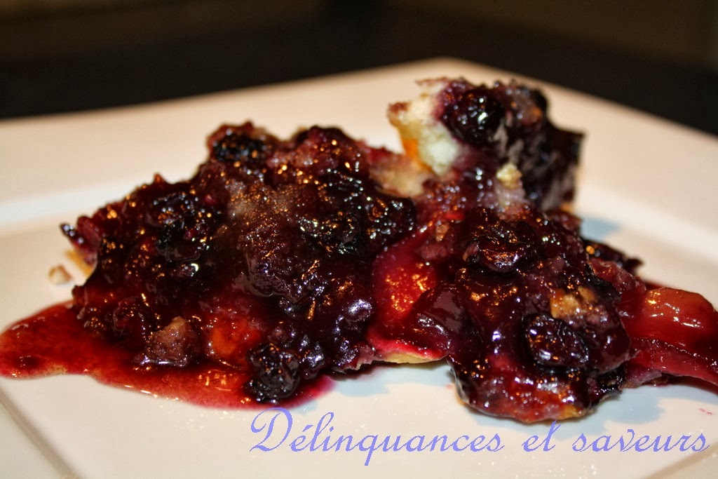 Délinquances et saveurs Pouding chômeur aux bleuets et pommes