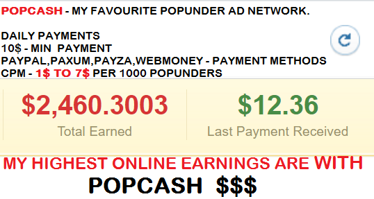 popcash best popunder network