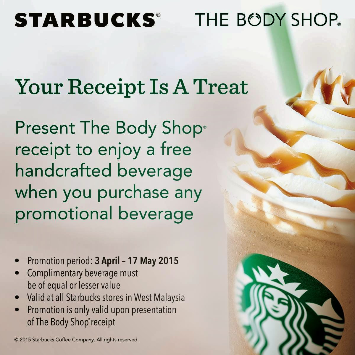 BestLah Starbucks FREE Handcrafted Beverage (3 Apr 17 May)