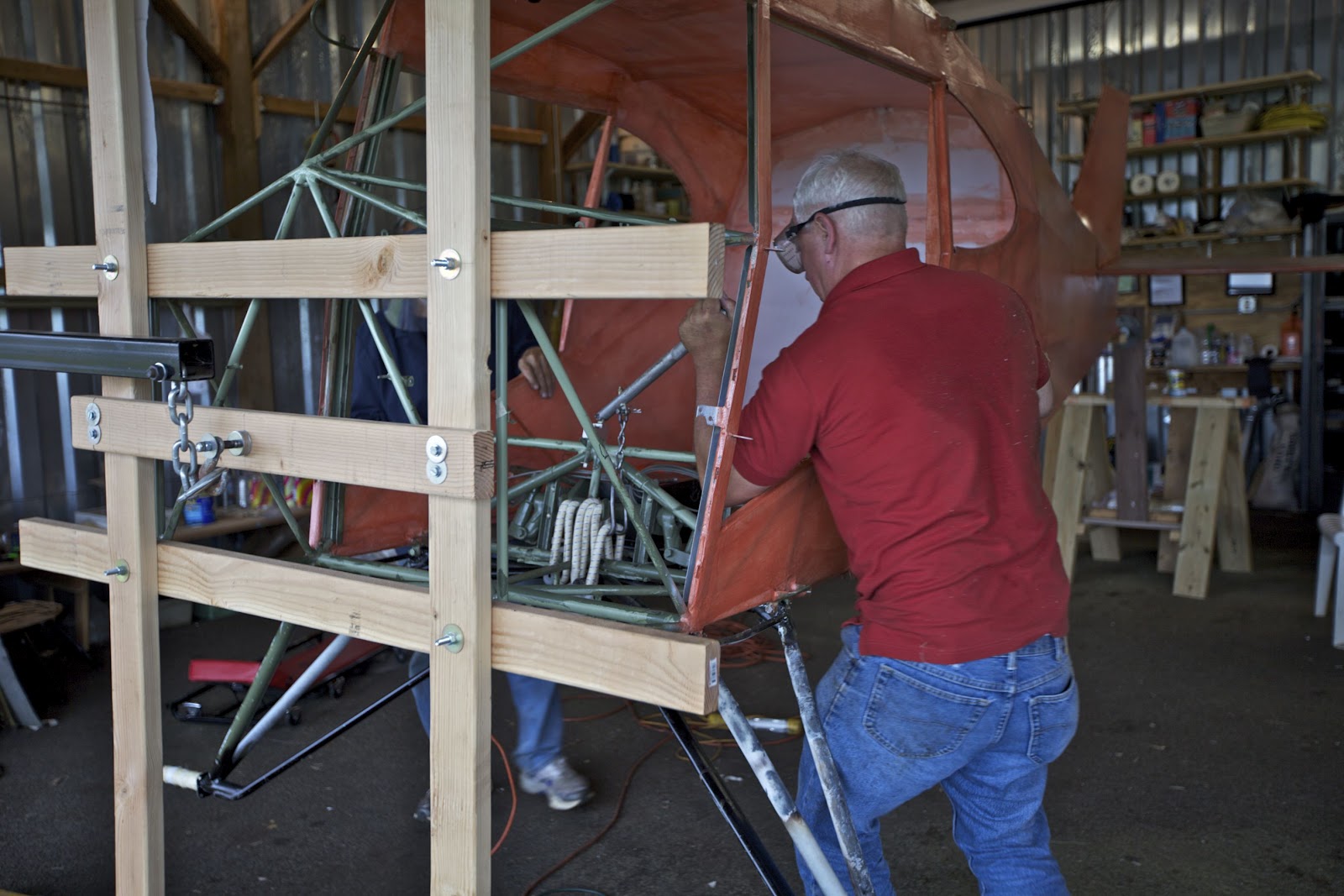 1949 Piper Clipper Restoration Landing Gear Bungee Installation