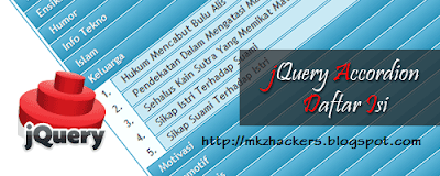 membuat site map atau daftar isi efek jquery accordion