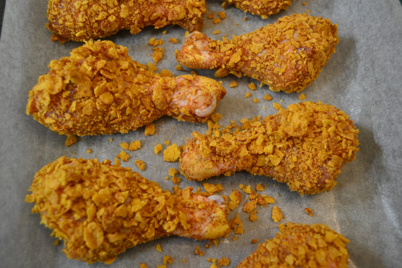 Bassonia Place Baken Chicken Drumsticks in a Spicy Cornflake Crumb