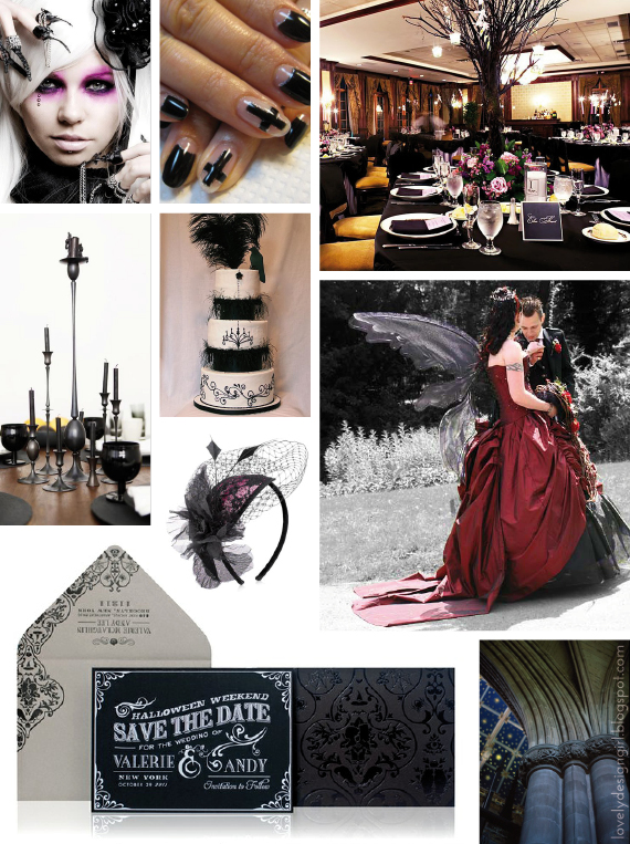 Lovely Design Girl Halloween and Gothic Wedding Ideas