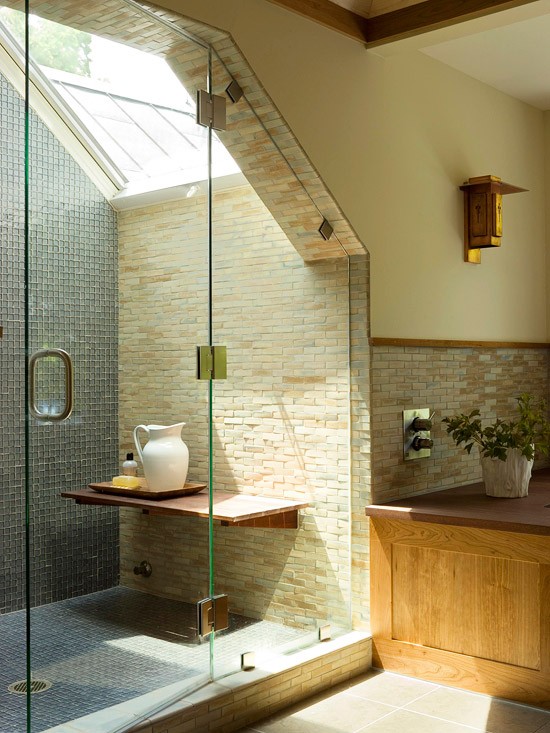 To da loos: Slanted ceiling bathrooms