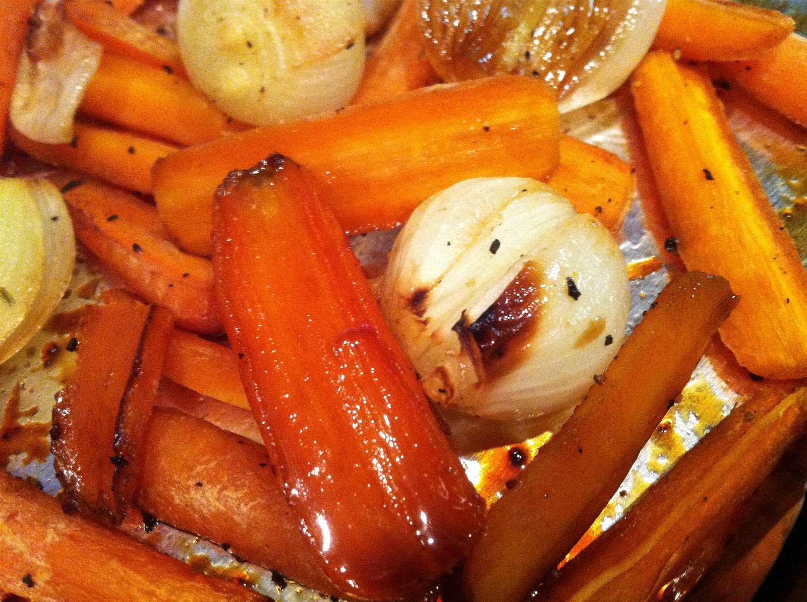 Cookin' in Heels Caramelized Carrots and Pearl Onions