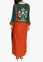 Latest Pakistani Designer Dresses: The 2 Piece Navy-Rust Cotton Indie Kurta, Long Shirt Kameez With white Leggings Tights by Jalebi Jalebi Designs, Pakistani Fashion in U.K, Pakistani Dresses in U.K, Pakistani Dress Kurta, Kurta, Kurti, Pakistani KUrta, Latest pakistani dresses design, pakistan clothing,pakistani clothes,pakistani dresses,pakistani fashion,pakistani dress designs,pakistani designer,pakistani designer clothes,pakistani designer dresses,pakistani designer suits,pakistani designer salwar kameez