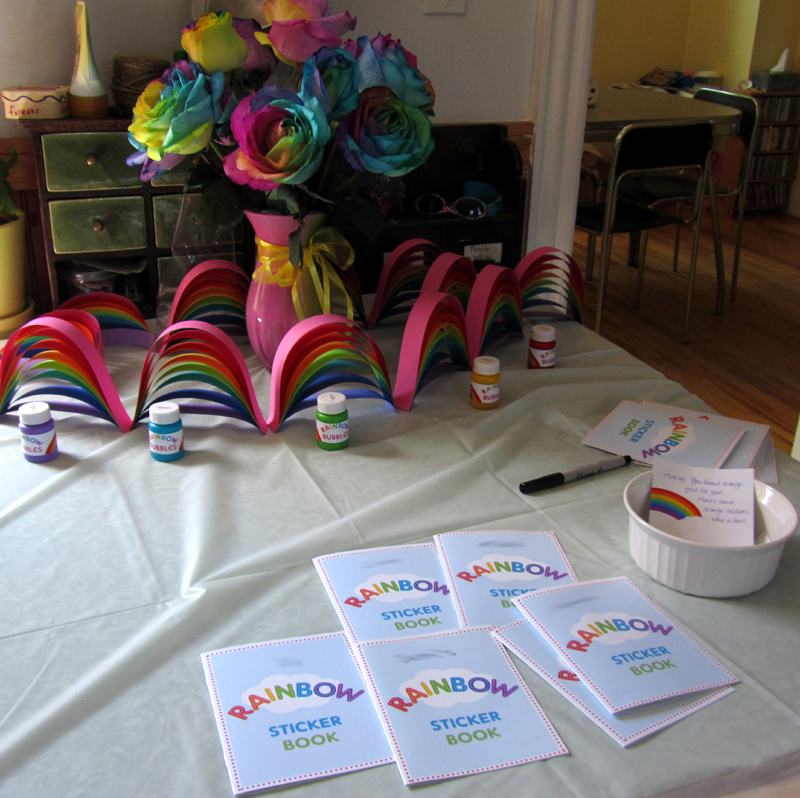 DIY Rainbow Party Decorations Made from Paper