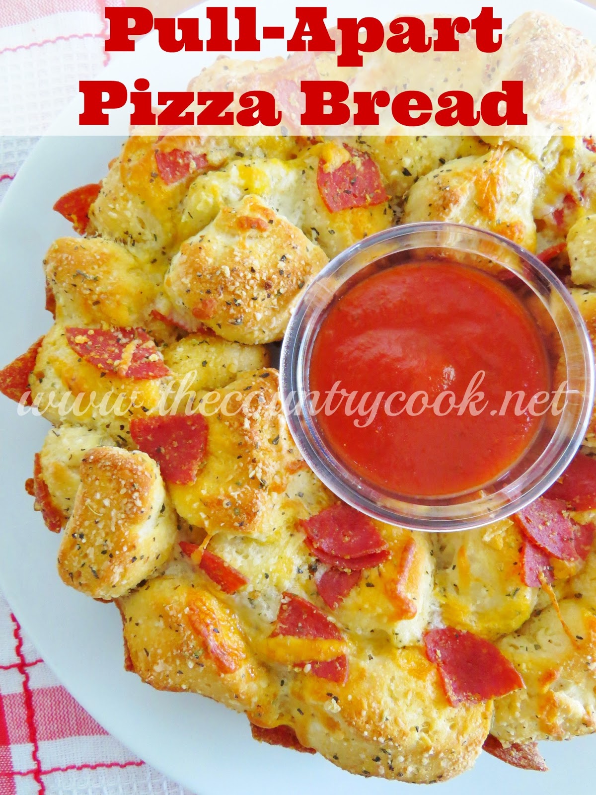 pull apart pizza bread in a bundt pan
