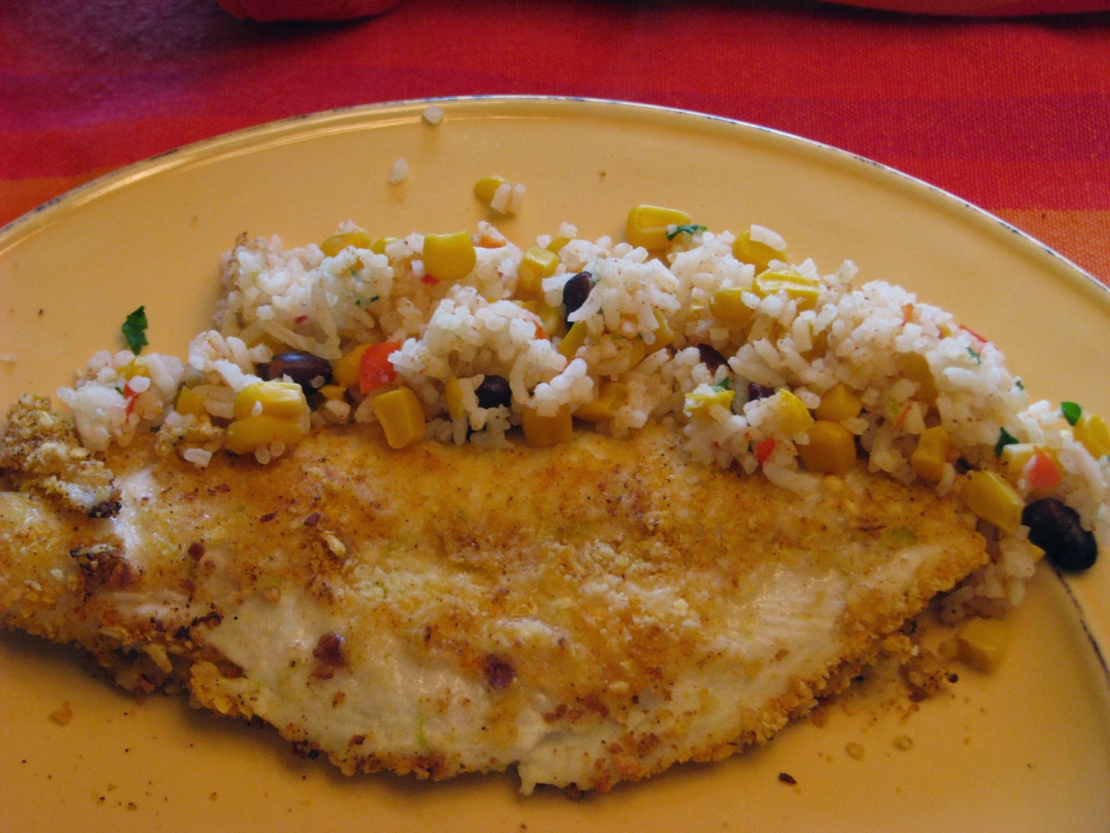 TheFultonGirls Simple Southwestern Tilapia (or Swai) and Fiesta Lime Rice