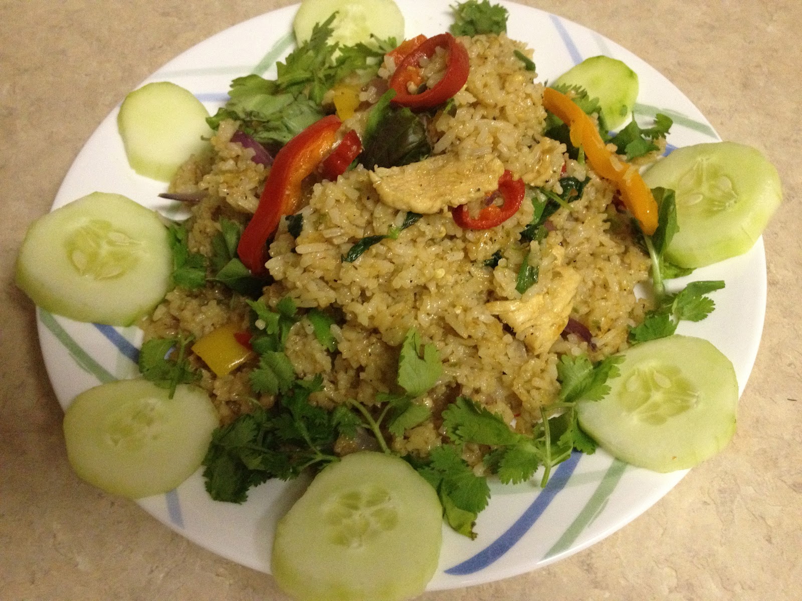 Thai basil Fried rice with Chicken