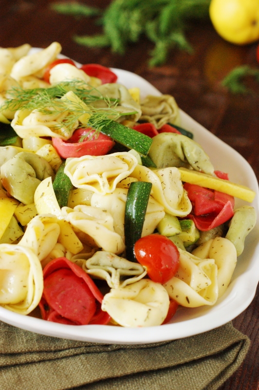 Summer Vegetable Tortellini Salad | The Kitchen is My Playground