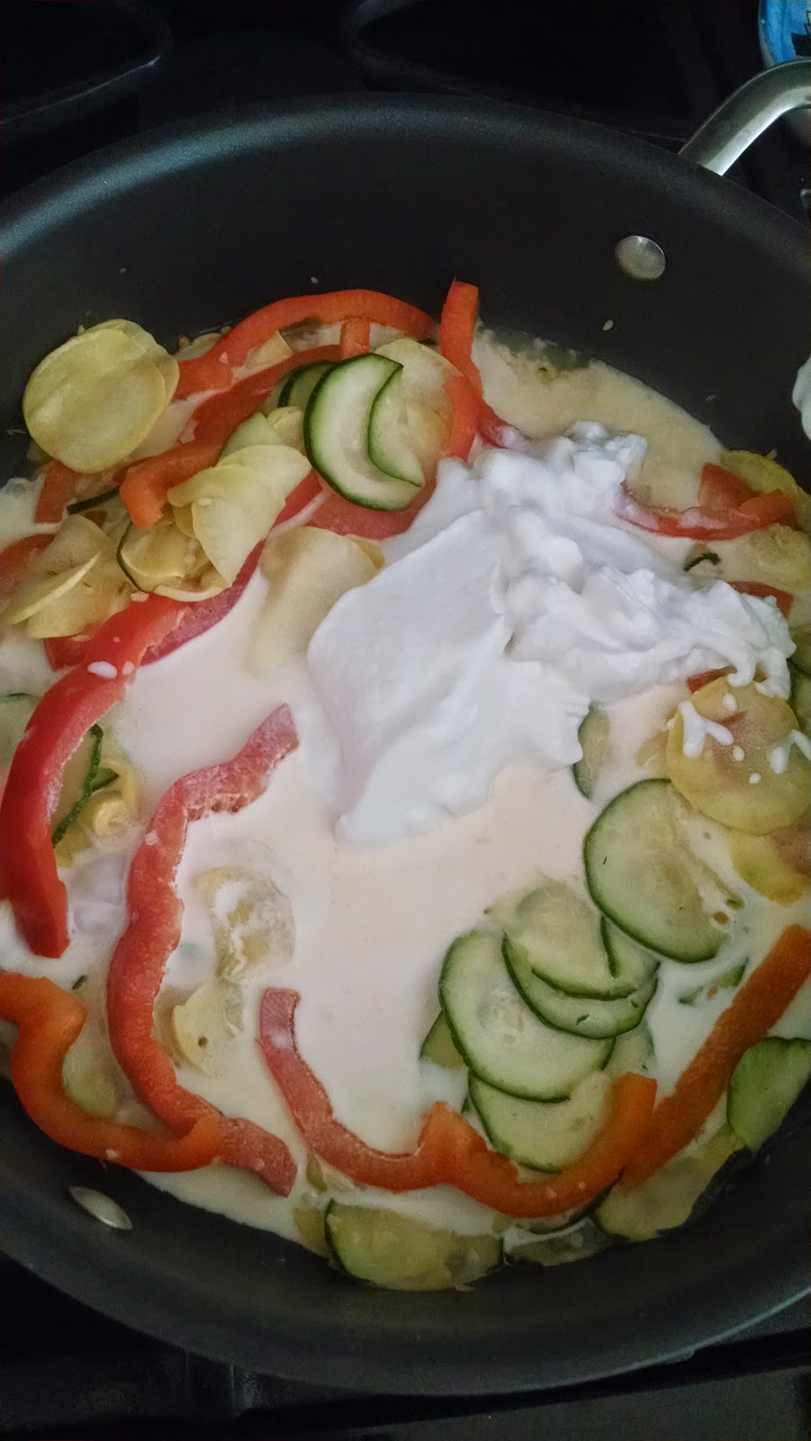 Kreepin' In the Kitchen Spinach Noodles with Creamy Yogurt Sauce. The