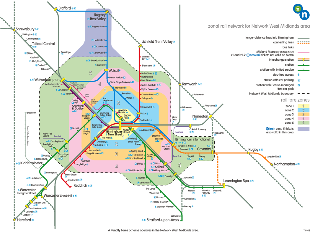 Birmingham Railway and Metro Map - Free Printable Maps
