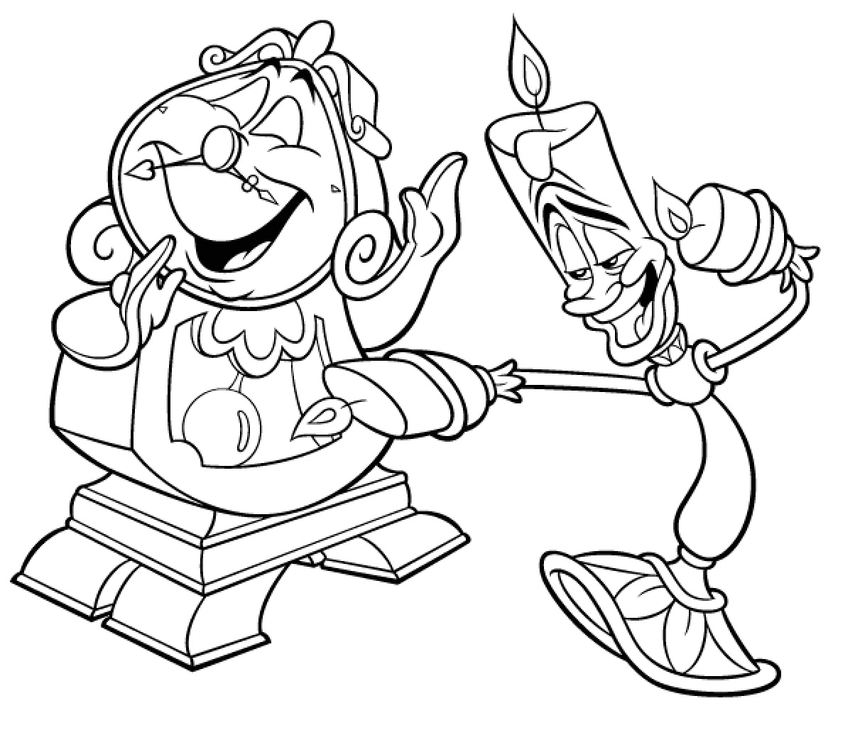 Laminas para Colorear | Coloring Pages: La Bella y la Bestia para colorear