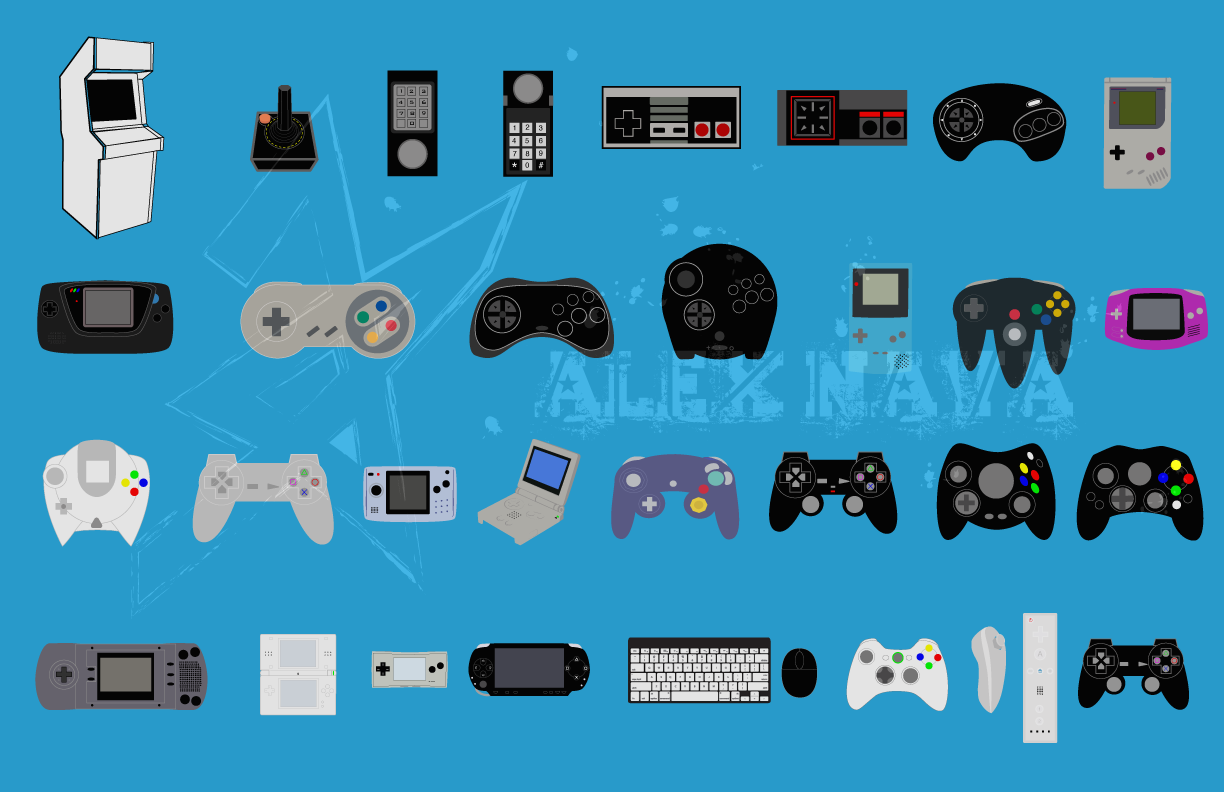 Alex Nava Artwork VideoGame Controllers