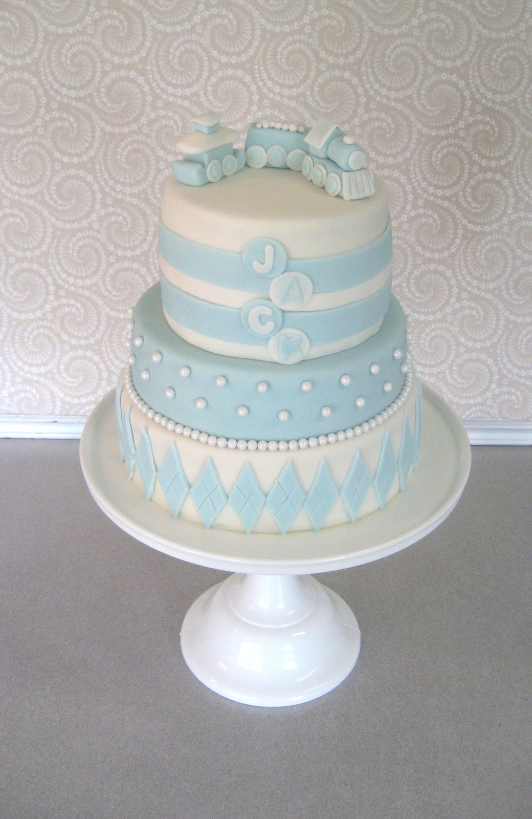 Devanys Designs: Baby Boy Blessing Cake