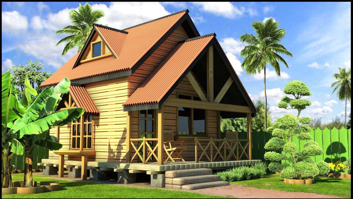 20 Contoh rumah kayu Contoh Rumah Minimalis