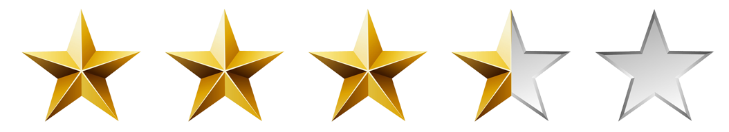 Image result for 3.5 star rating png