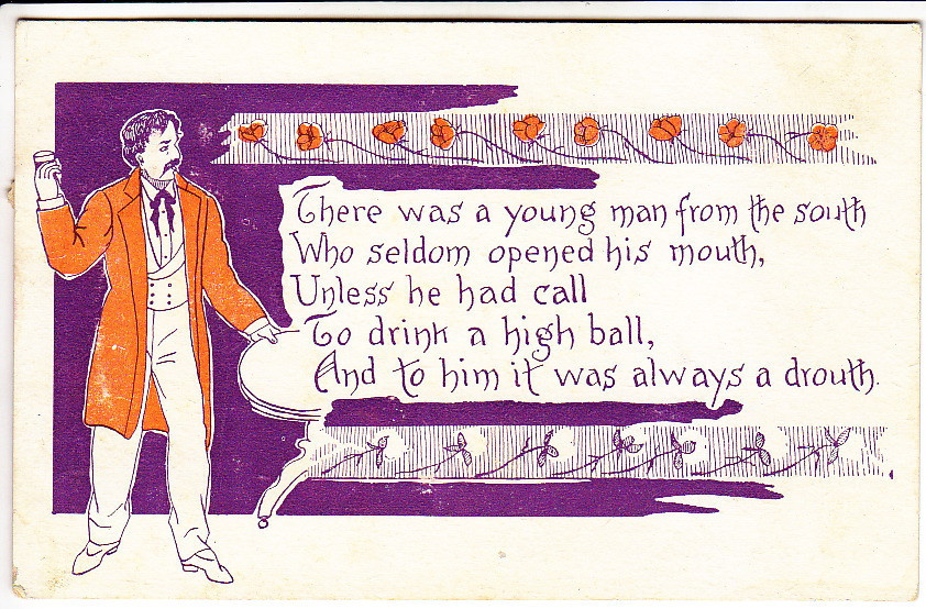 Nothing But Limericks A Young Man From The South A Drinking Limerick