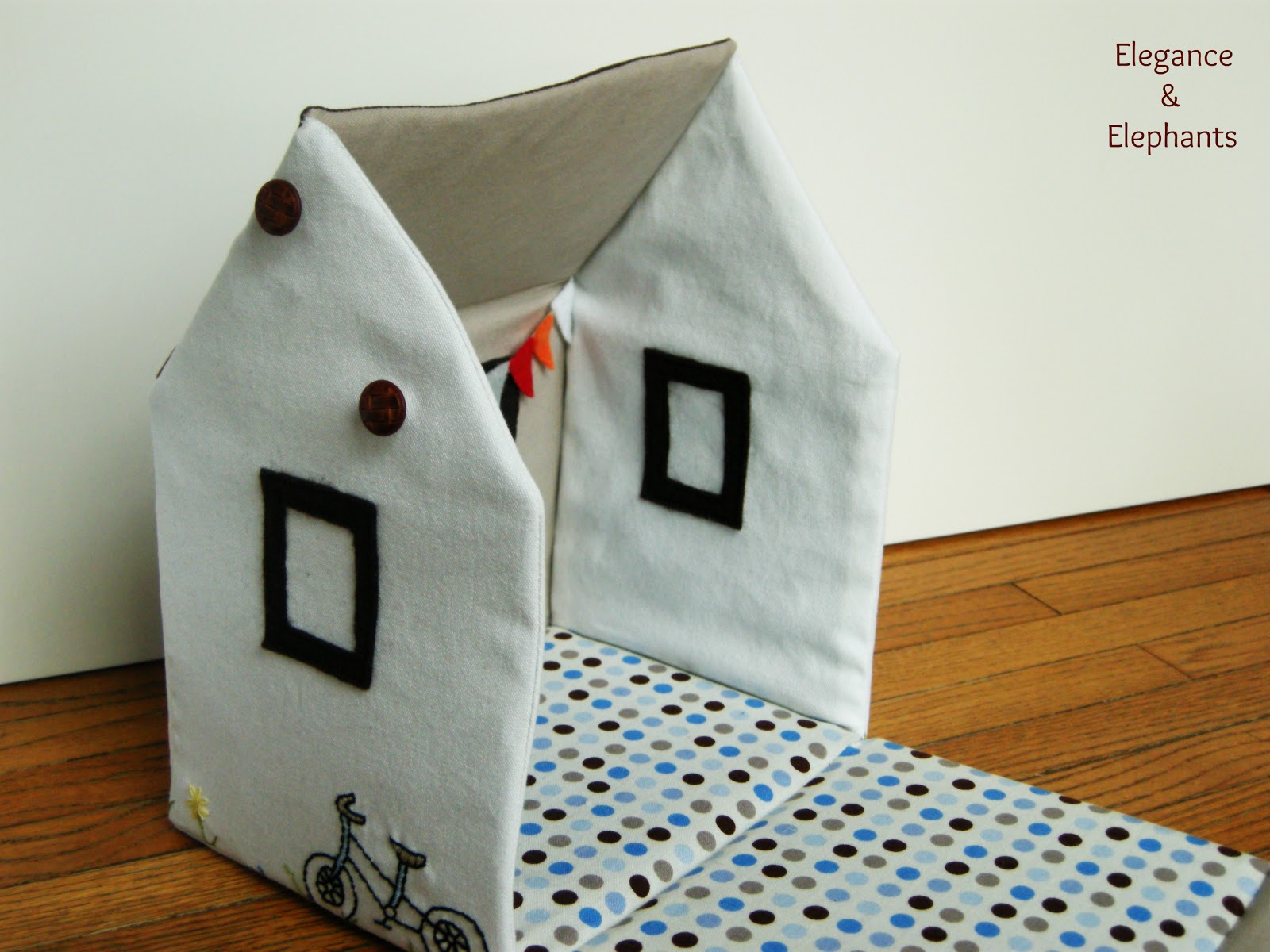 Fabric Toy House ELEGANCE & ELEPHANTS