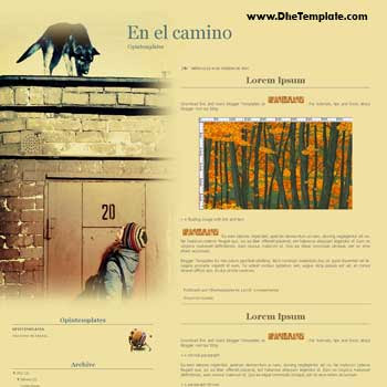 En El Camino blogger template. personal blogger template