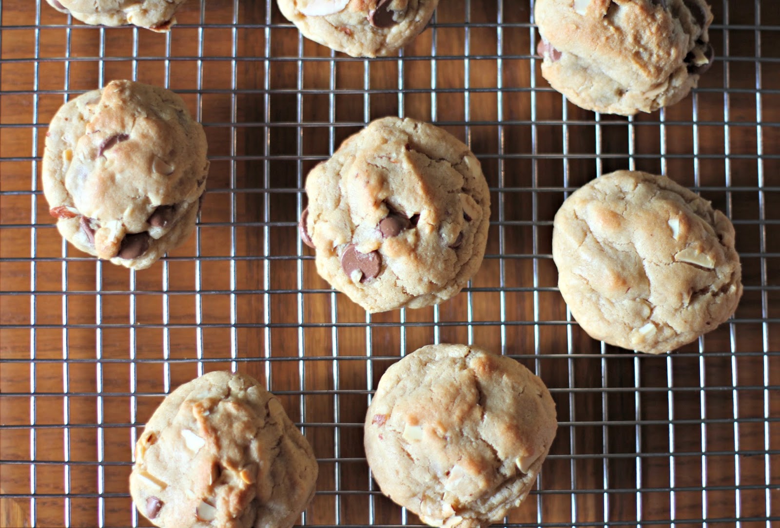 Milk Chocolate Chip Toasted Almond Cookies Visions of Sugar Plum