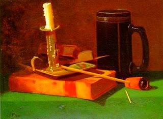 Llibre, tassa, espelma i pipa (John Frederick Peto)
