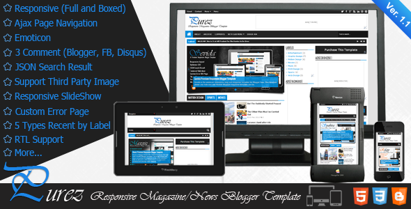 Magma Responsive Magazine Blogger Template v2.0