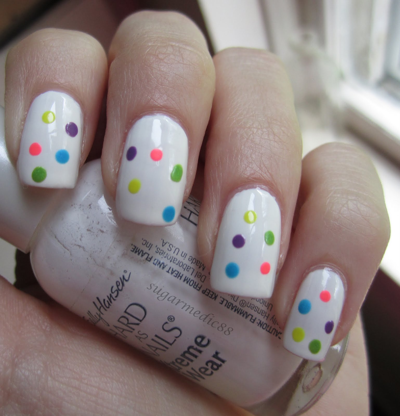 The Polished Medic: How To: 80s Neon/Bright Leopard Nails Tutorial